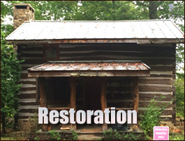 Historic Log Cabin Restoration  Wallburg, North Carolina